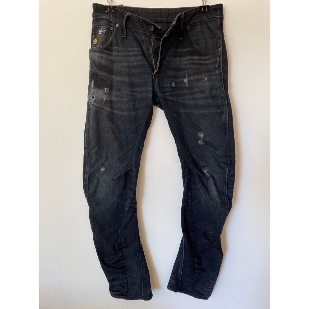 G-Star raw black denim distressed  Arc 3D jeans